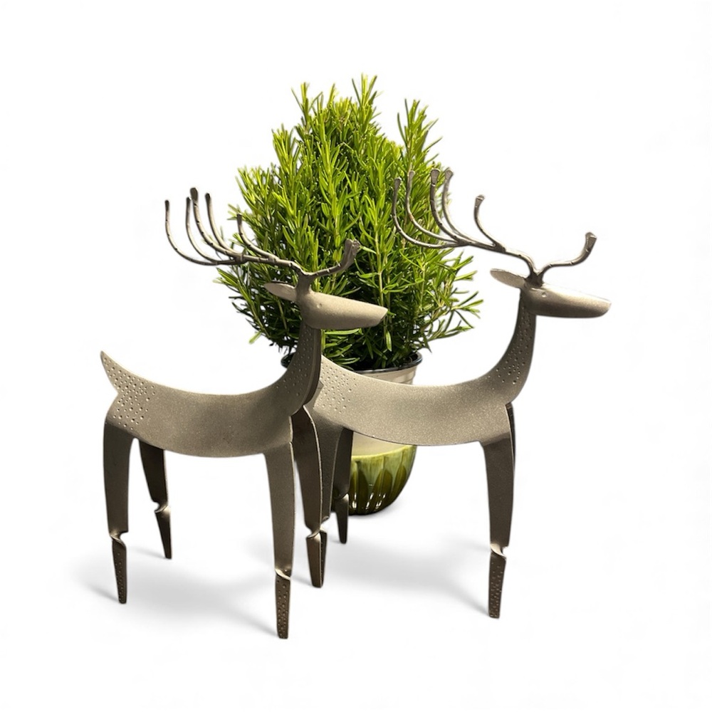 Metal Reindeer set of Two (2)  Hand-forged Brutalist Figurine
MCM minimalist